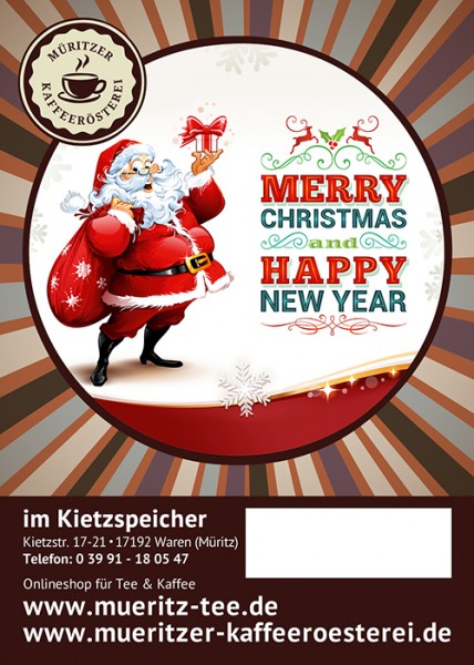Kaffeegeschenk: Merry Christmas & Happy new year